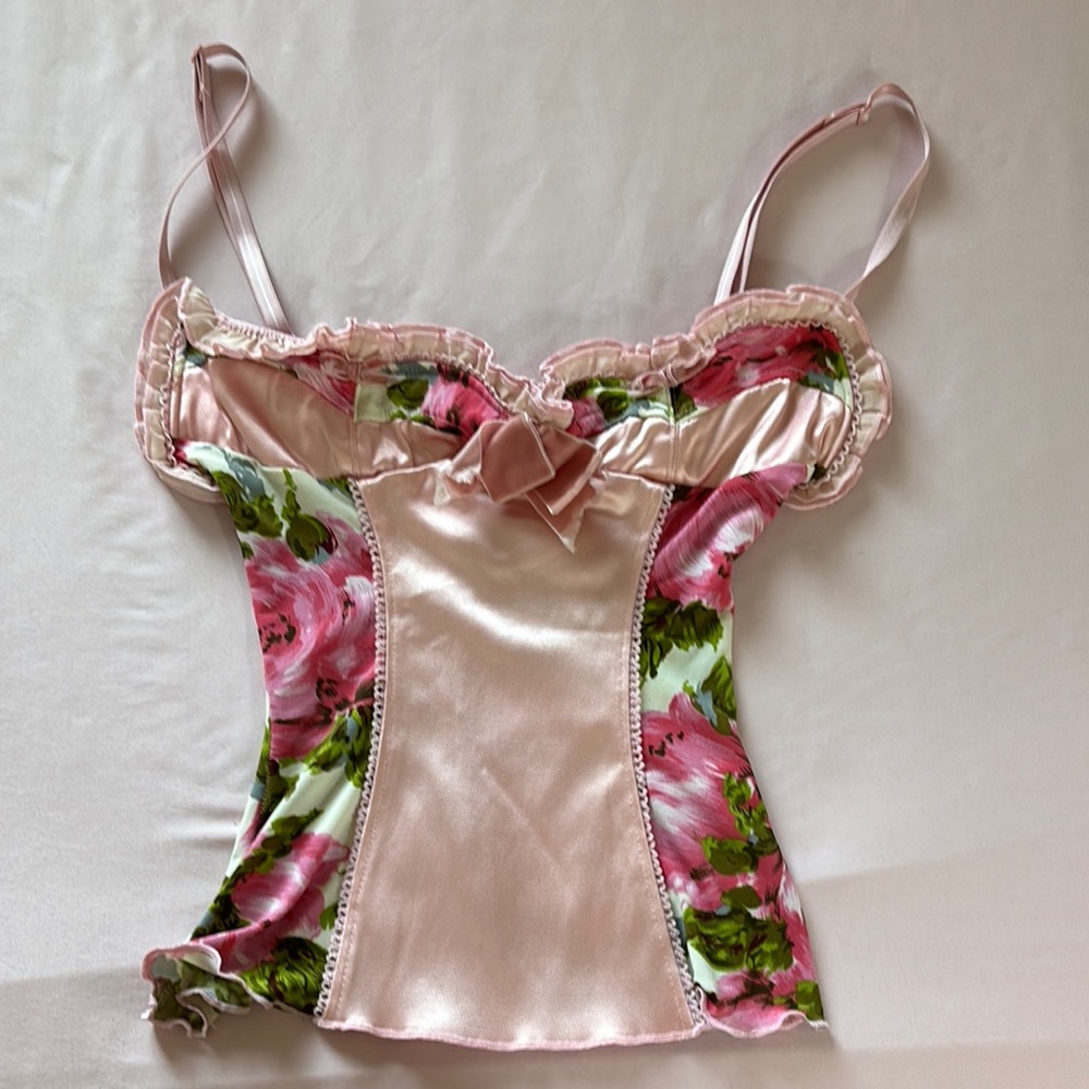 Floral Satin Camisole Top